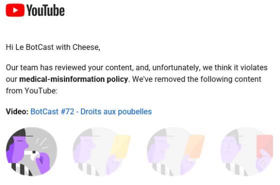 Le BotCast #72 censuré sur Youtube